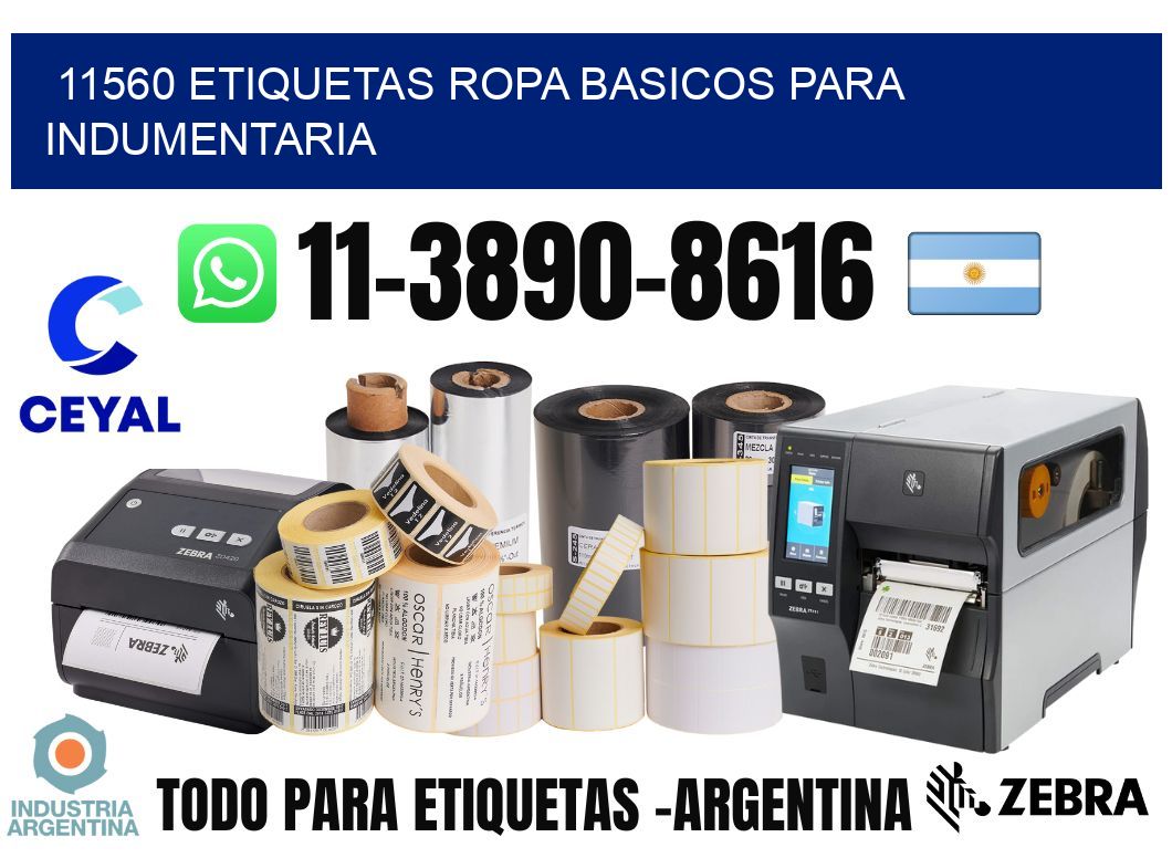 11560 Etiquetas ropa basicos para indumentaria