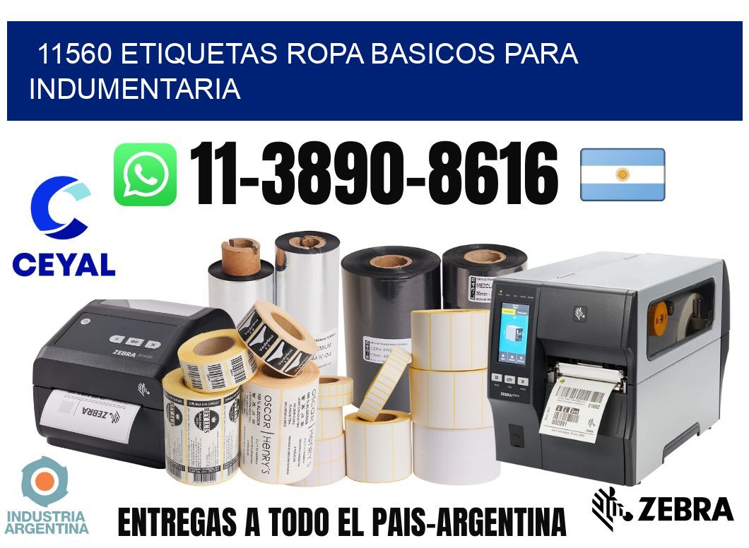 11560 Etiquetas ropa basicos para indumentaria