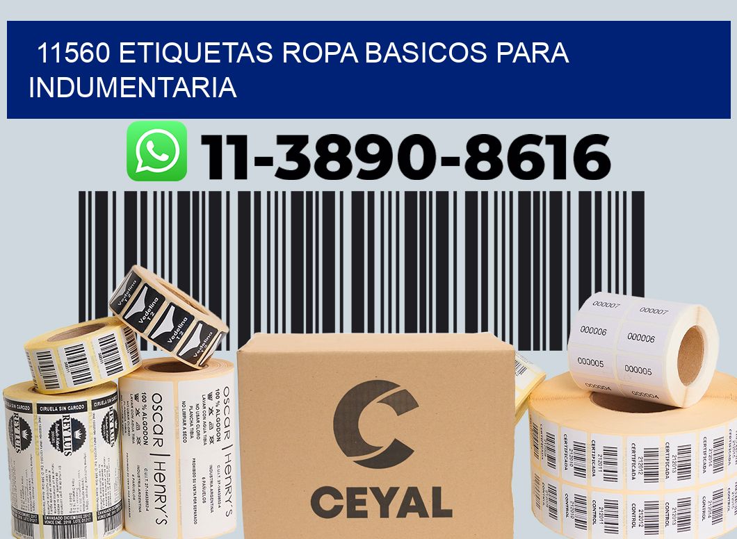 11560 Etiquetas ropa basicos para indumentaria