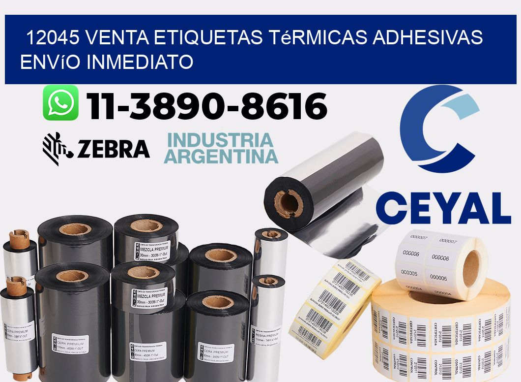 12045 venta etiquetas térmicas adhesivas envío inmediato