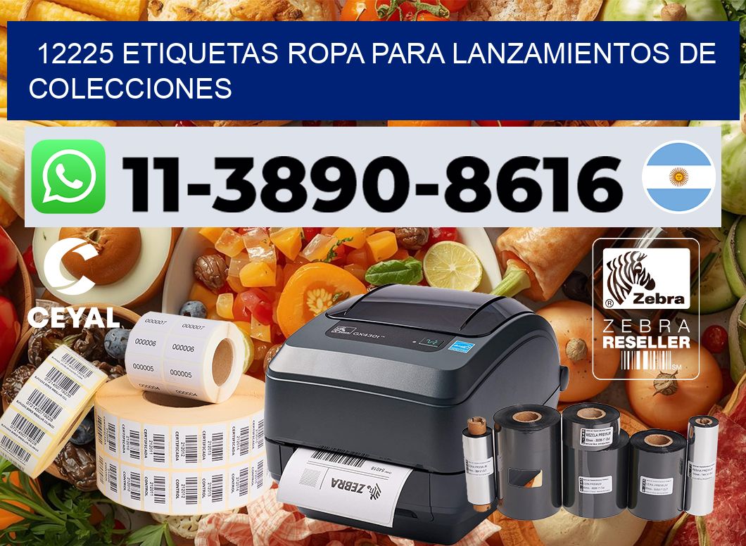 12225 Etiquetas ropa para lanzamientos de colecciones