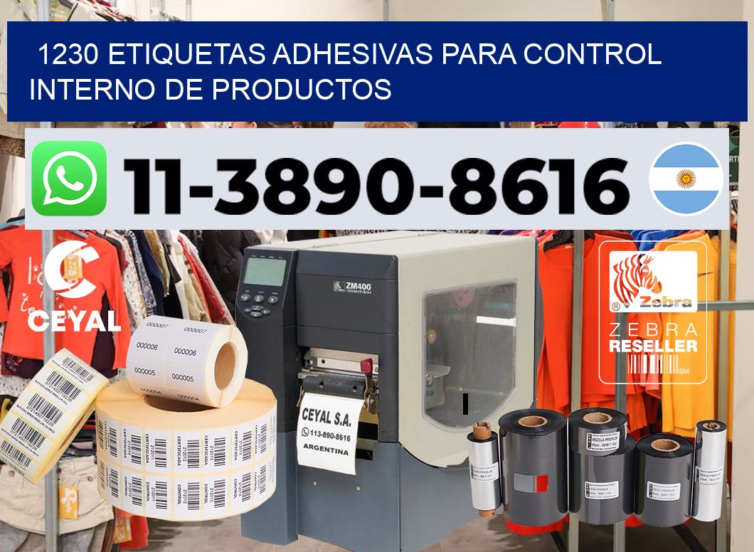 1230 Etiquetas adhesivas para control interno de productos