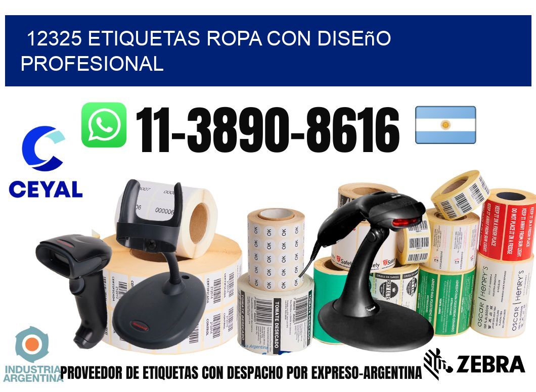 12325 Etiquetas ropa con diseño profesional