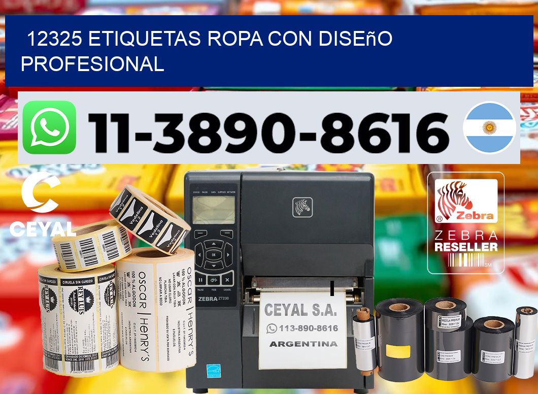 12325 Etiquetas ropa con diseño profesional