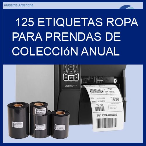 125 Etiquetas ropa para prendas de colección anual