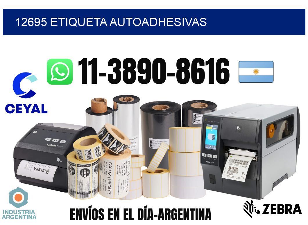 12695 etiqueta autoadhesivas