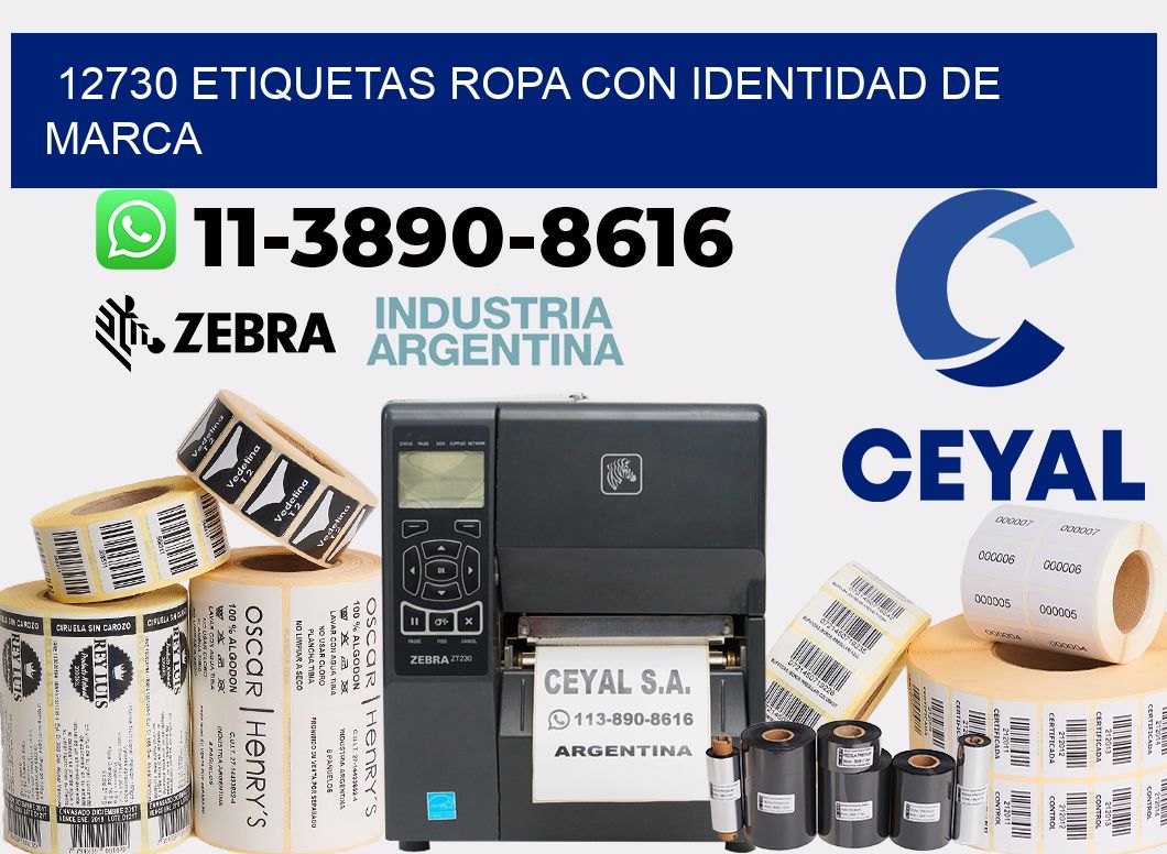 12730 Etiquetas ropa con identidad de marca