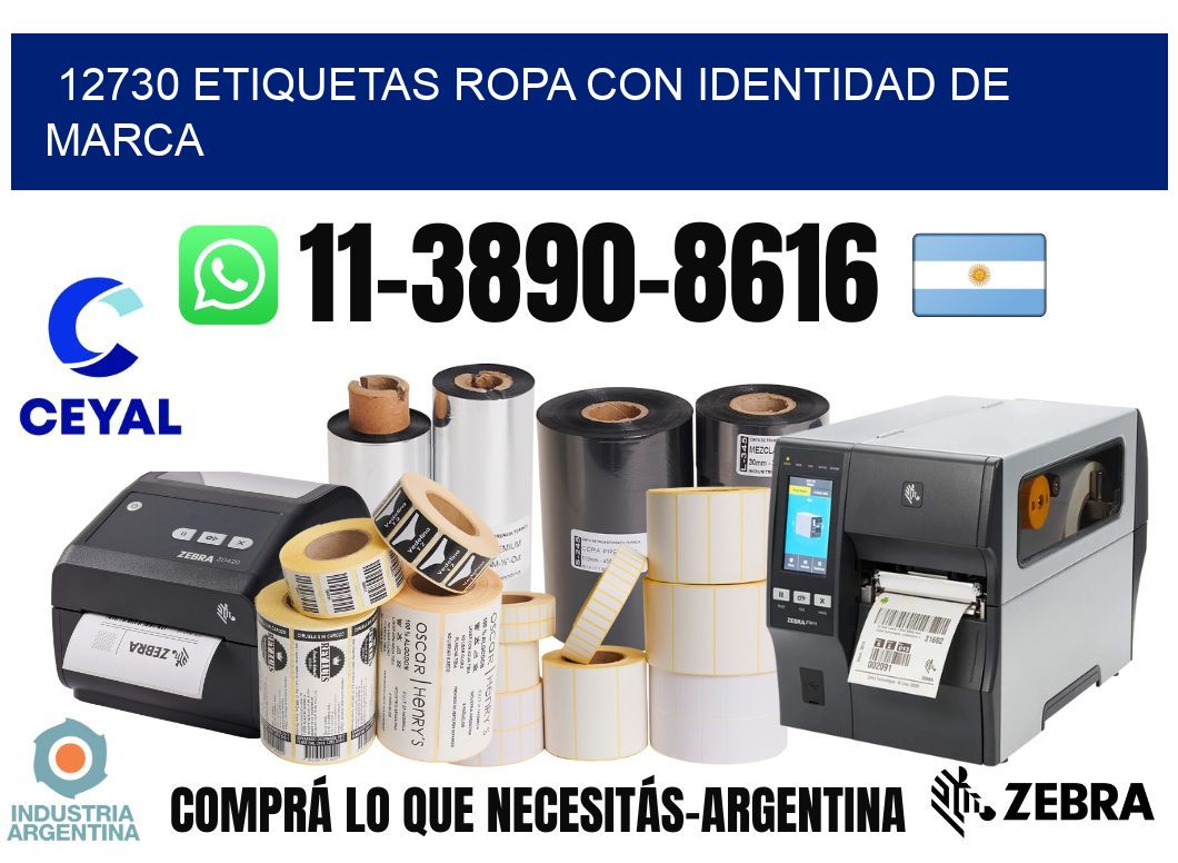 12730 Etiquetas ropa con identidad de marca