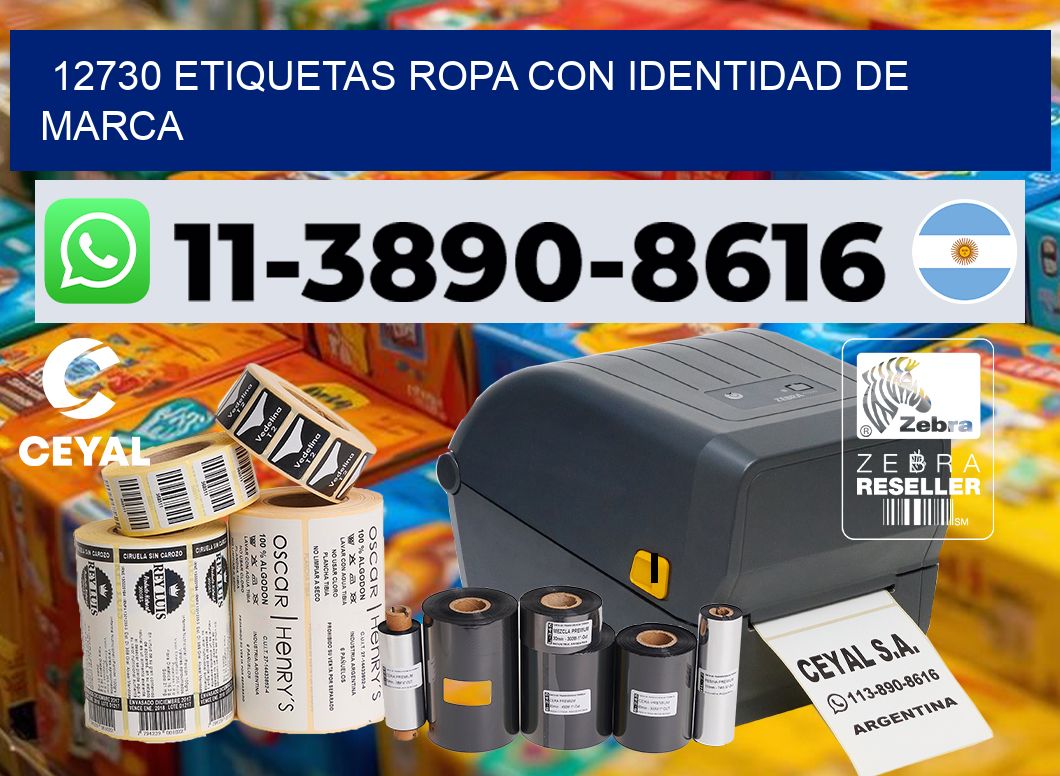 12730 Etiquetas ropa con identidad de marca