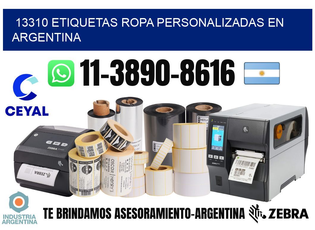 13310 Etiquetas ropa personalizadas en Argentina