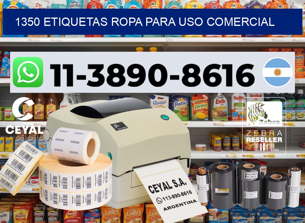 1350 Etiquetas ropa para uso comercial