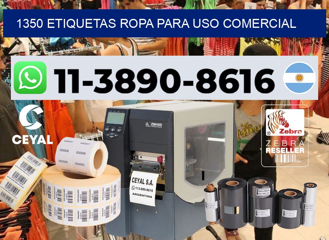 1350 Etiquetas ropa para uso comercial