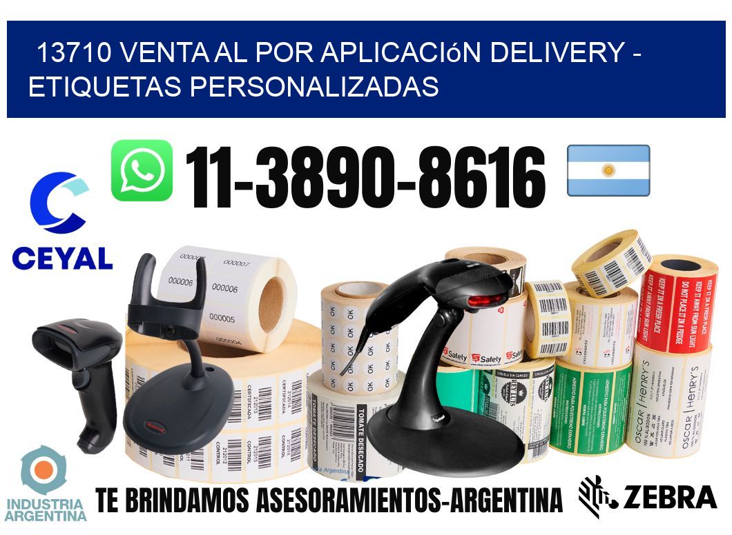 13710 Venta al Por Aplicación delivery - Etiquetas Personalizadas