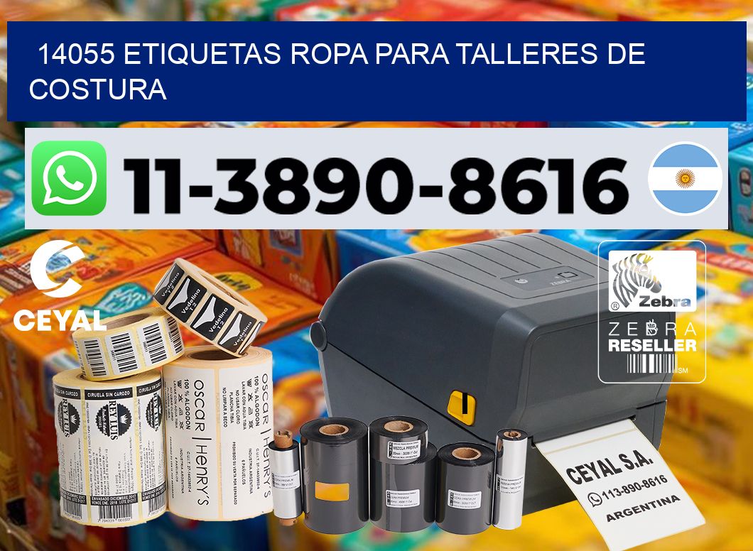 14055 Etiquetas ropa para talleres de costura