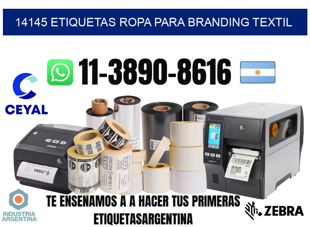 14145 Etiquetas ropa para branding textil