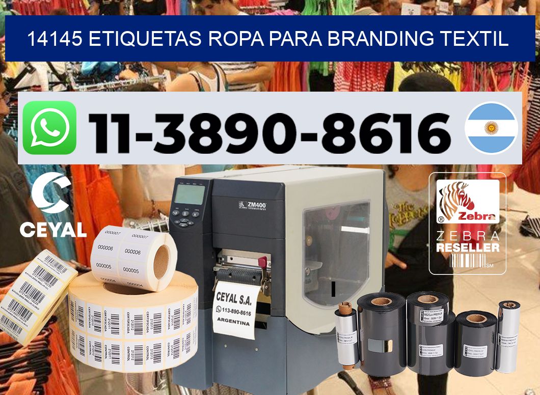 14145 Etiquetas ropa para branding textil