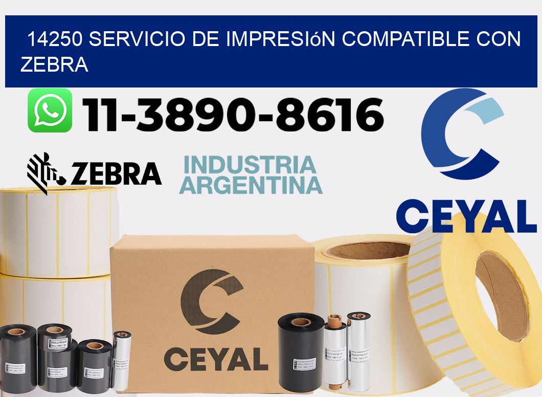 14250 Servicio de impresión compatible con Zebra