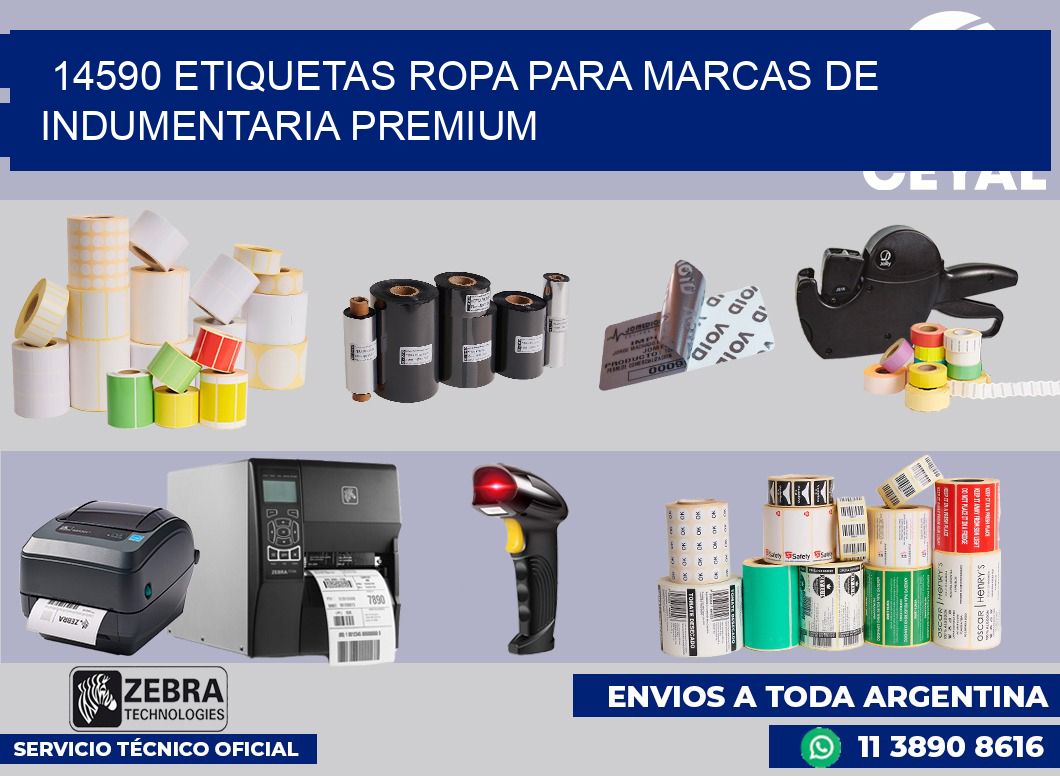 14590 Etiquetas ropa para marcas de indumentaria premium