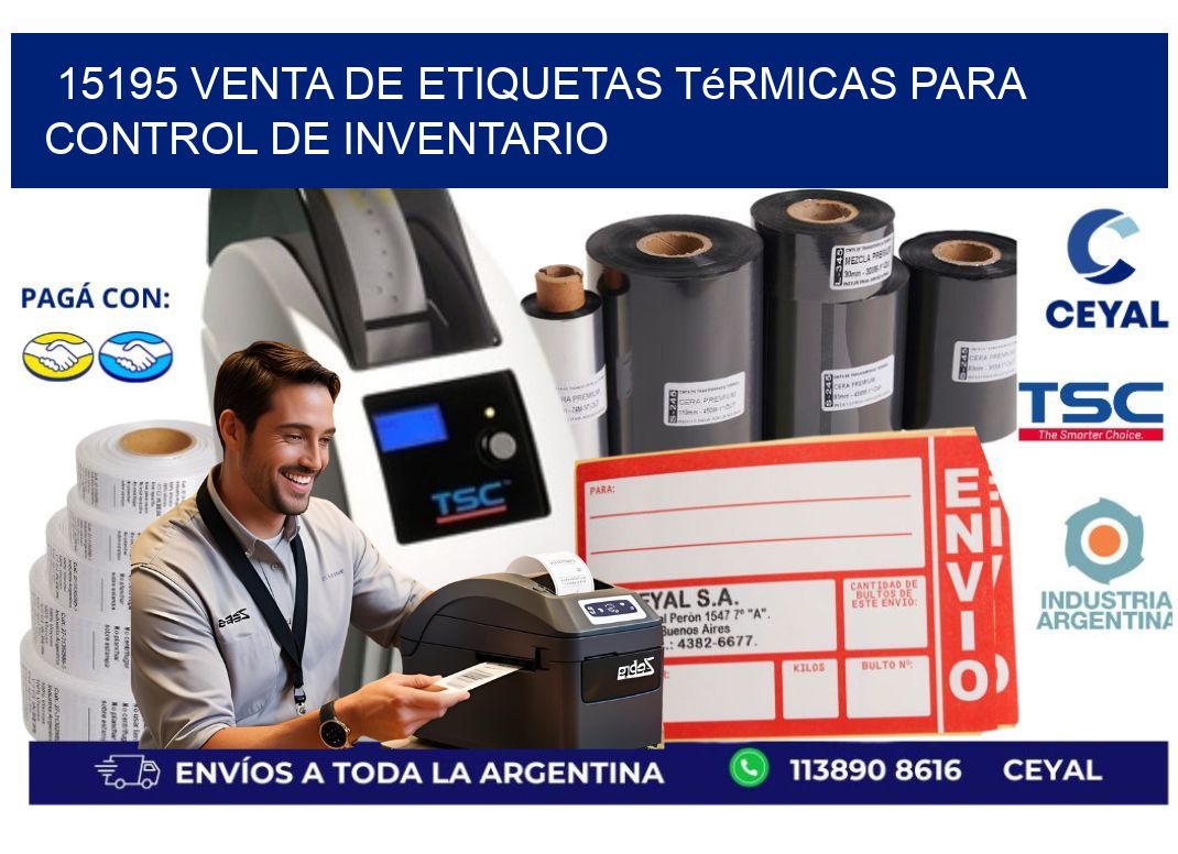 15195 venta de etiquetas térmicas para control de inventario