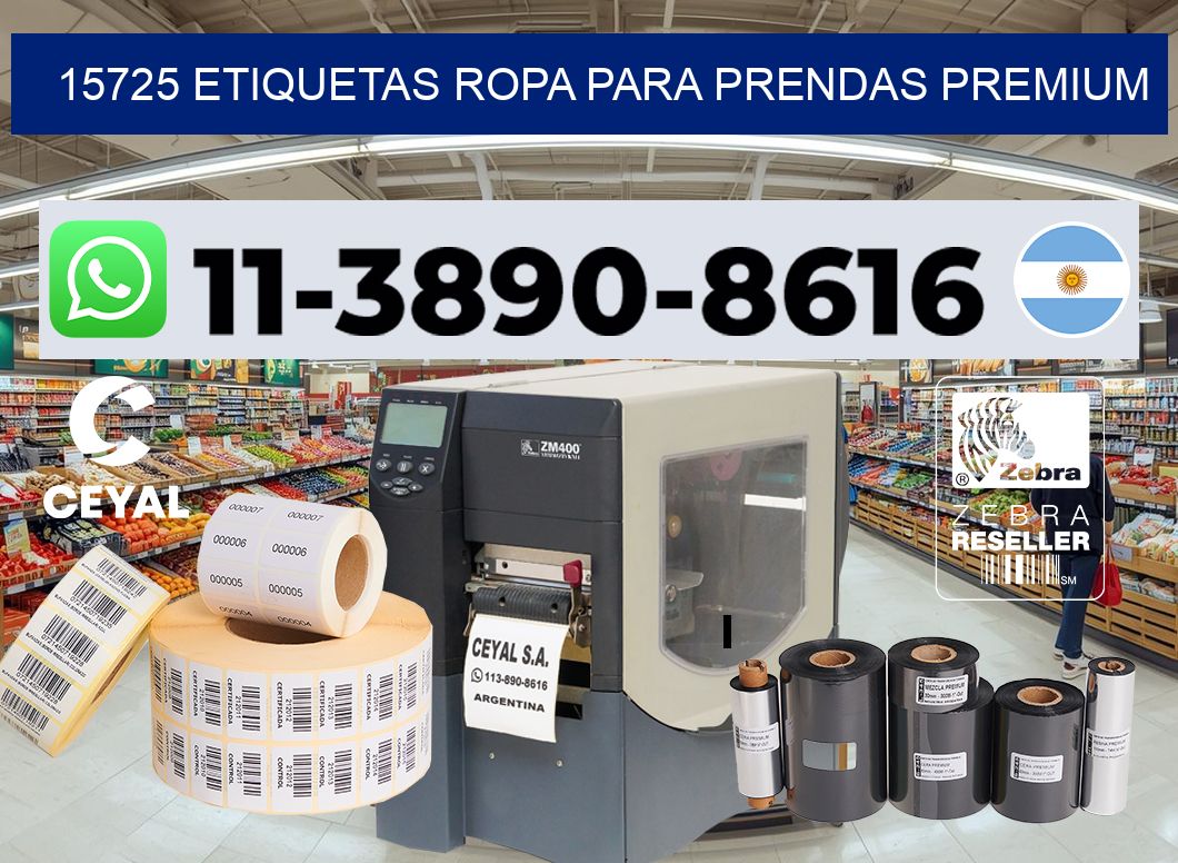 15725 Etiquetas ropa para prendas premium