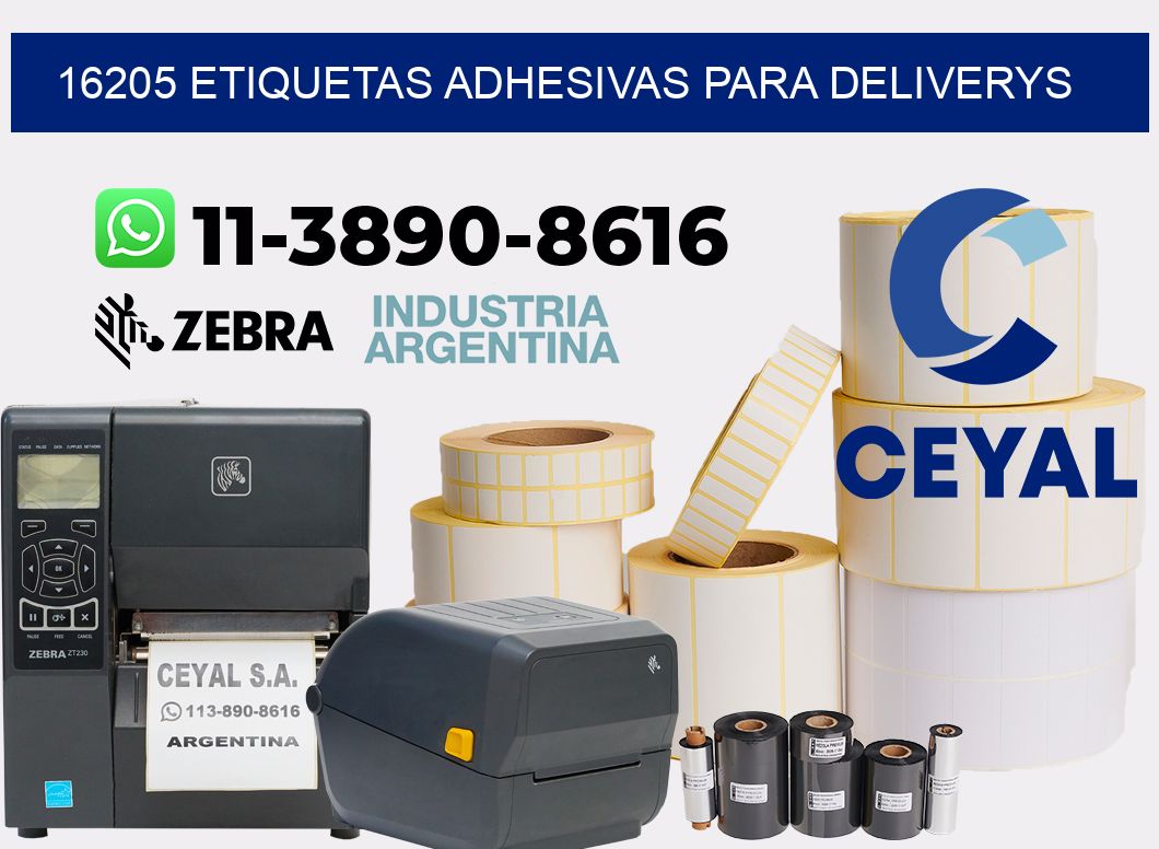 16205 etiquetas adhesivas para deliverys