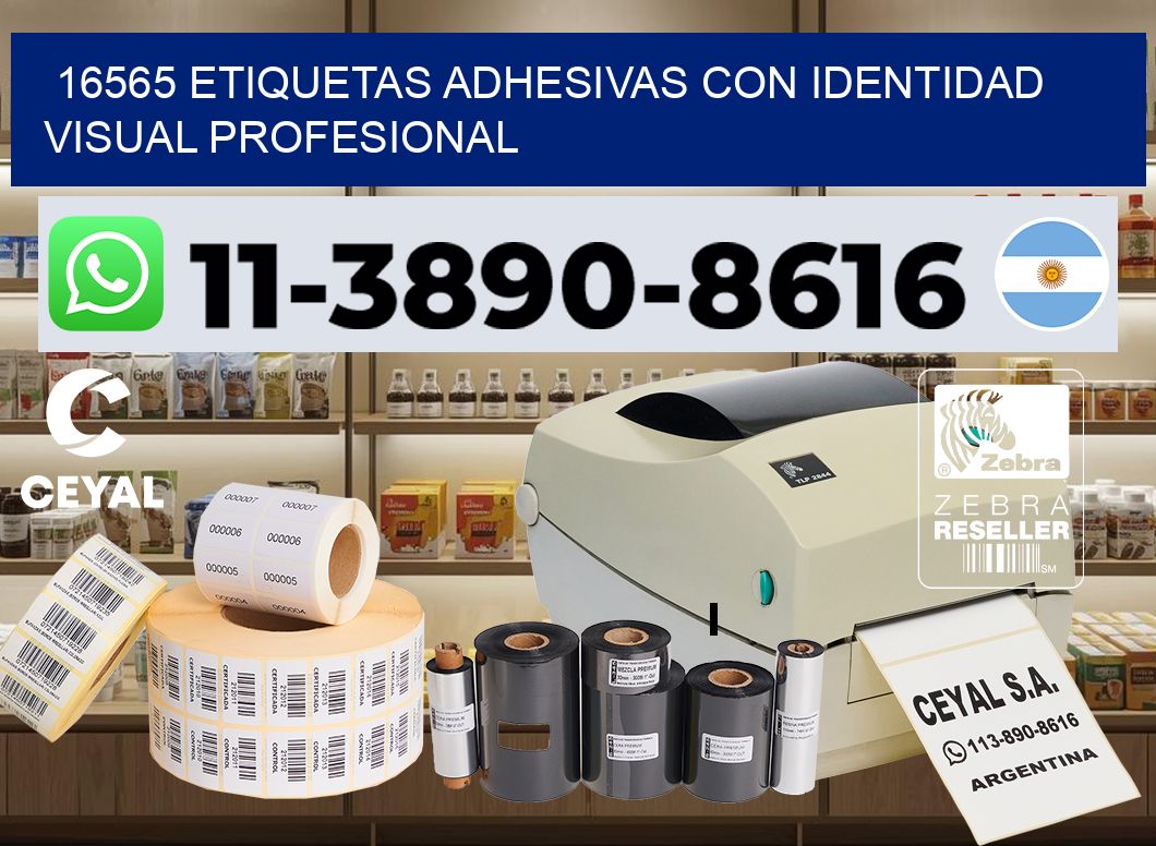 16565 Etiquetas adhesivas con identidad visual profesional