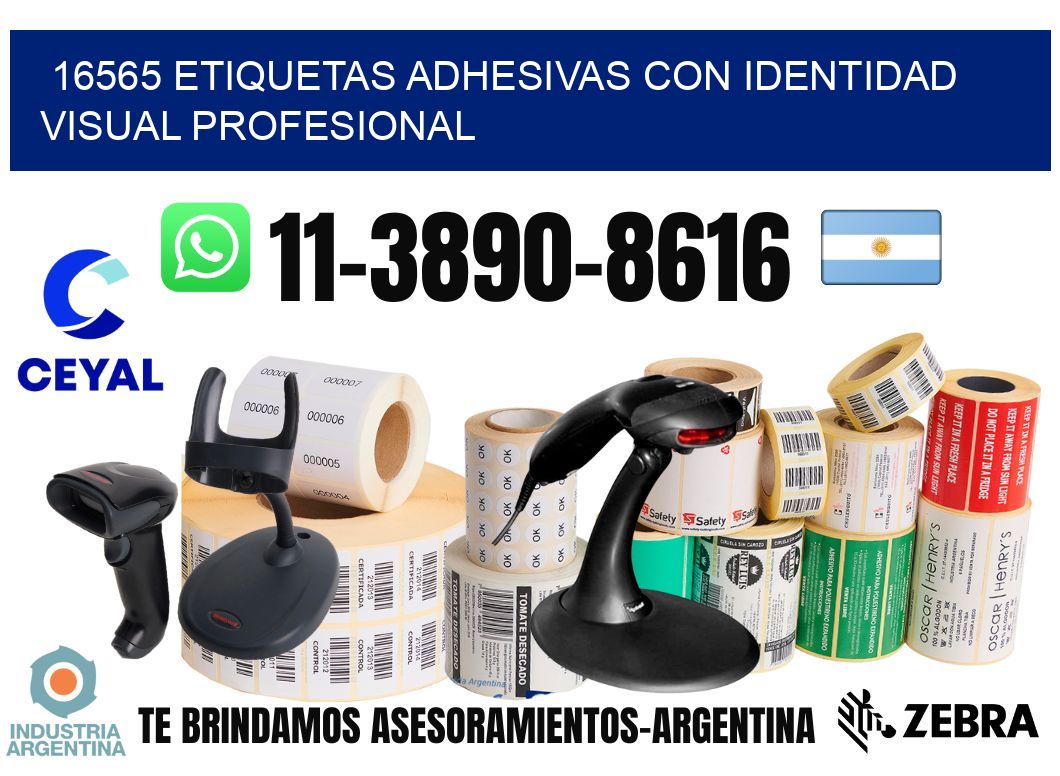 16565 Etiquetas adhesivas con identidad visual profesional