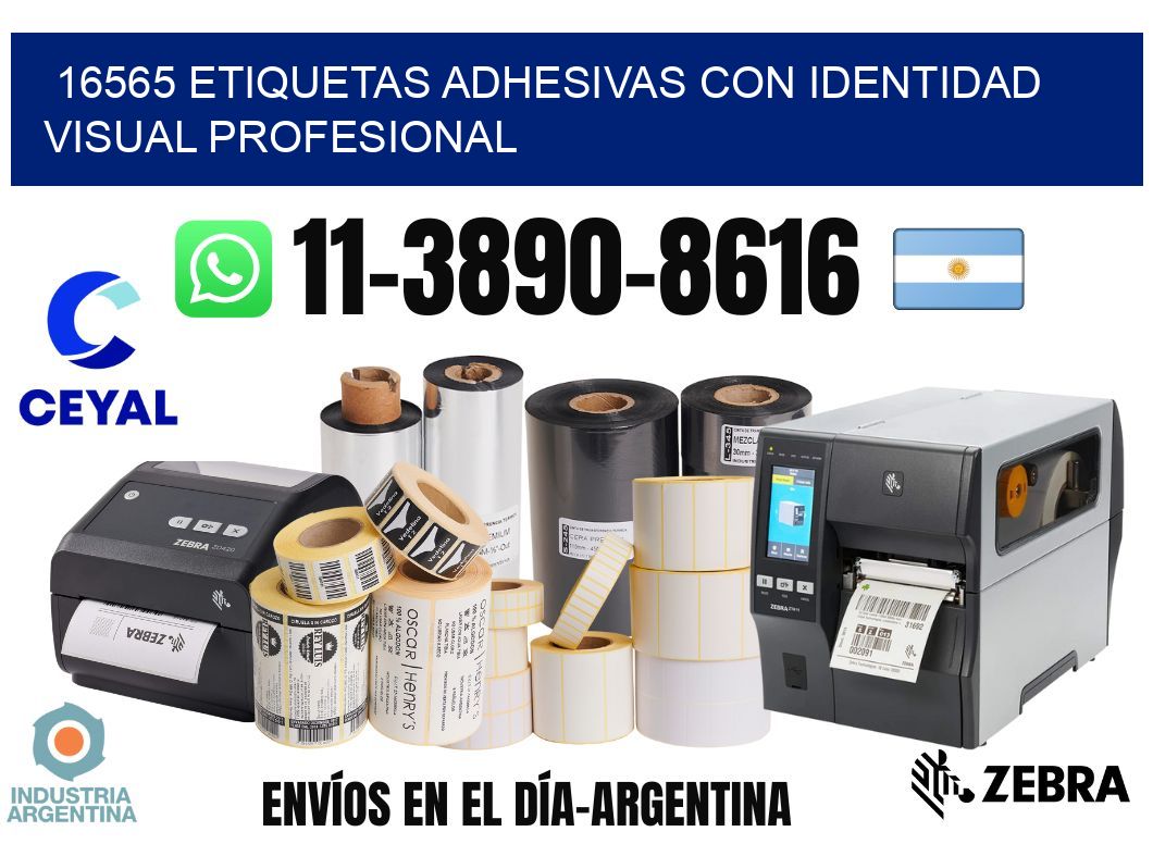 16565 Etiquetas adhesivas con identidad visual profesional