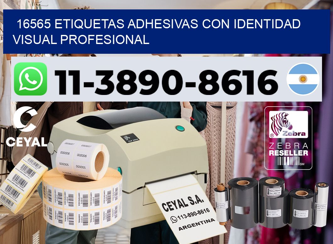 16565 Etiquetas adhesivas con identidad visual profesional