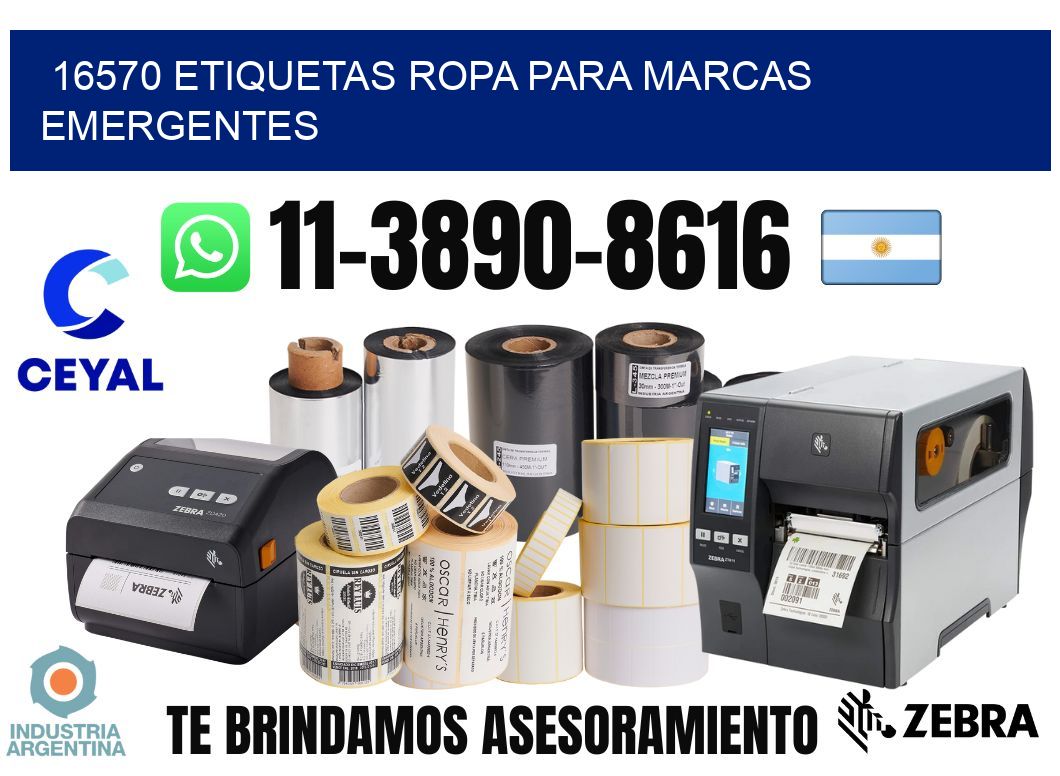 16570 Etiquetas ropa para marcas emergentes
