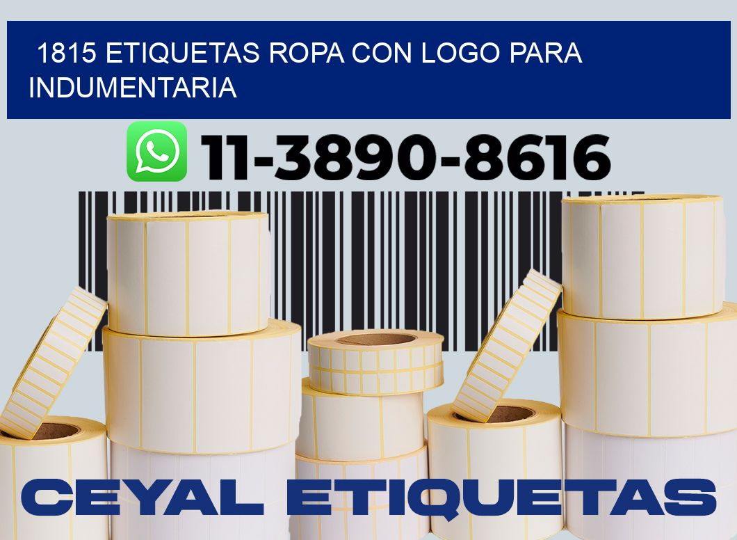 1815 Etiquetas ropa con logo para indumentaria