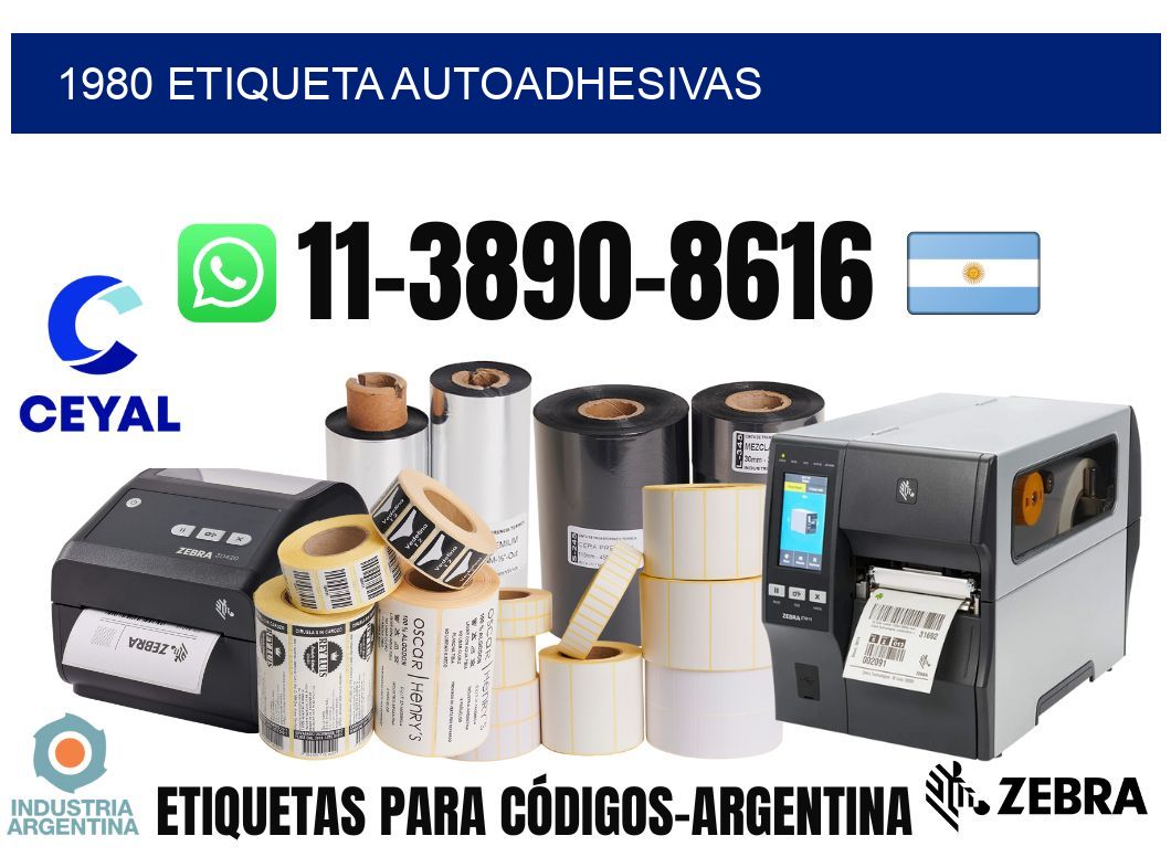 1980 etiqueta autoadhesivas