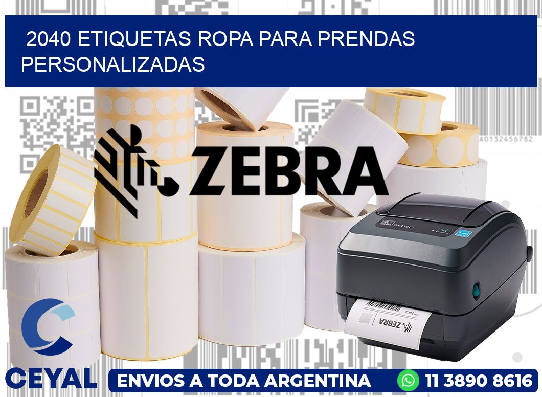 2040 Etiquetas ropa para prendas personalizadas