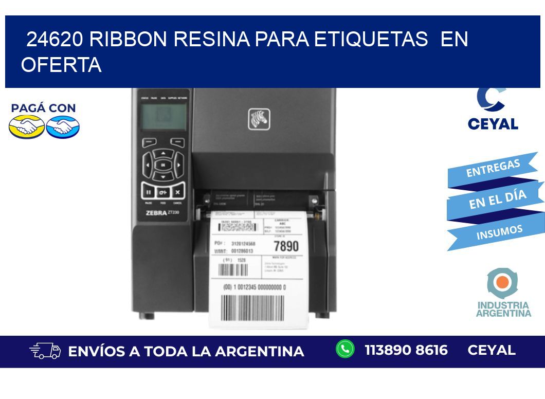 24620 ribbon resina para etiquetas  en oferta