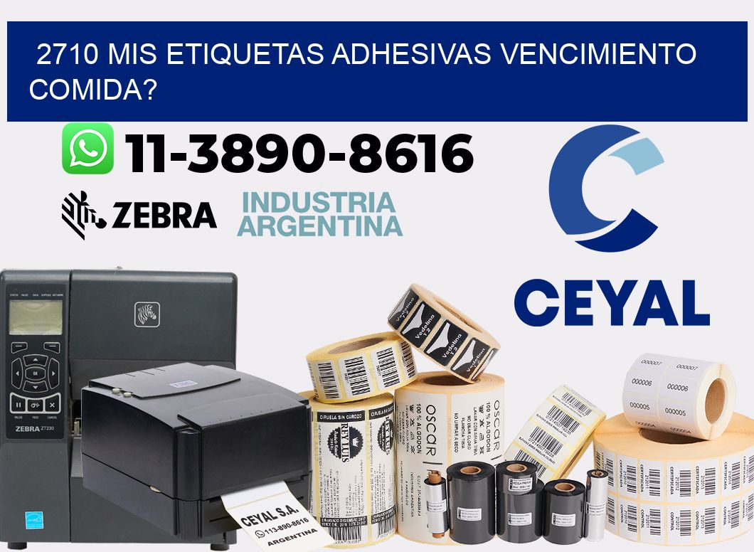 2710 mis etiquetas adhesivas vencimiento comida?