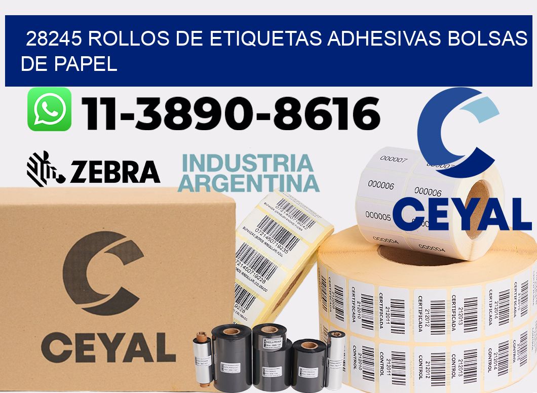 28245 rollos de etiquetas adhesivas bolsas de papel