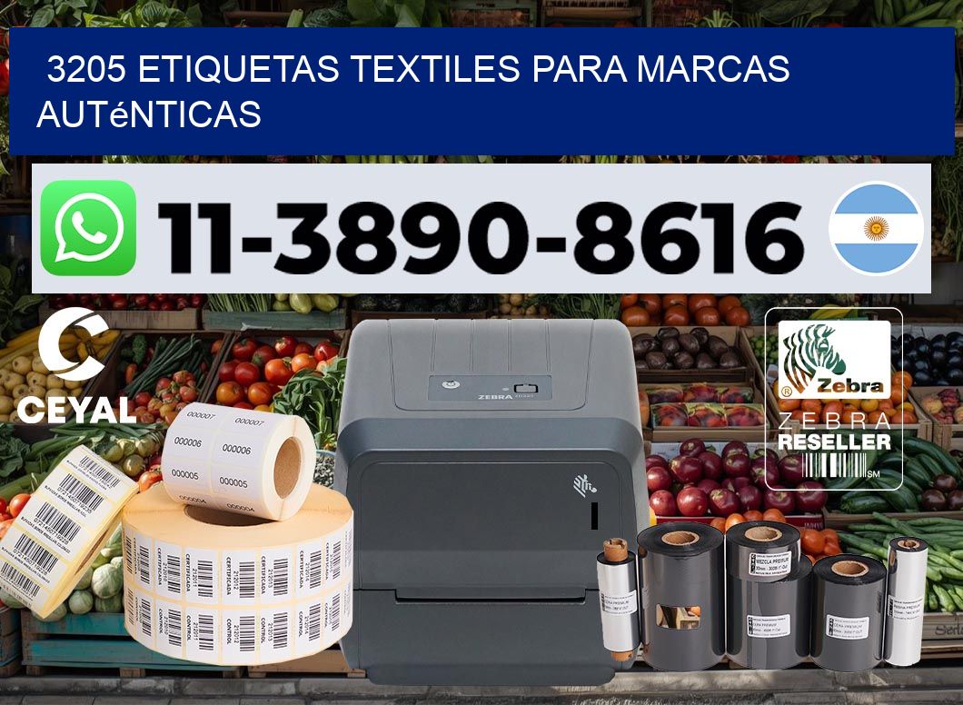 3205 Etiquetas textiles para marcas auténticas