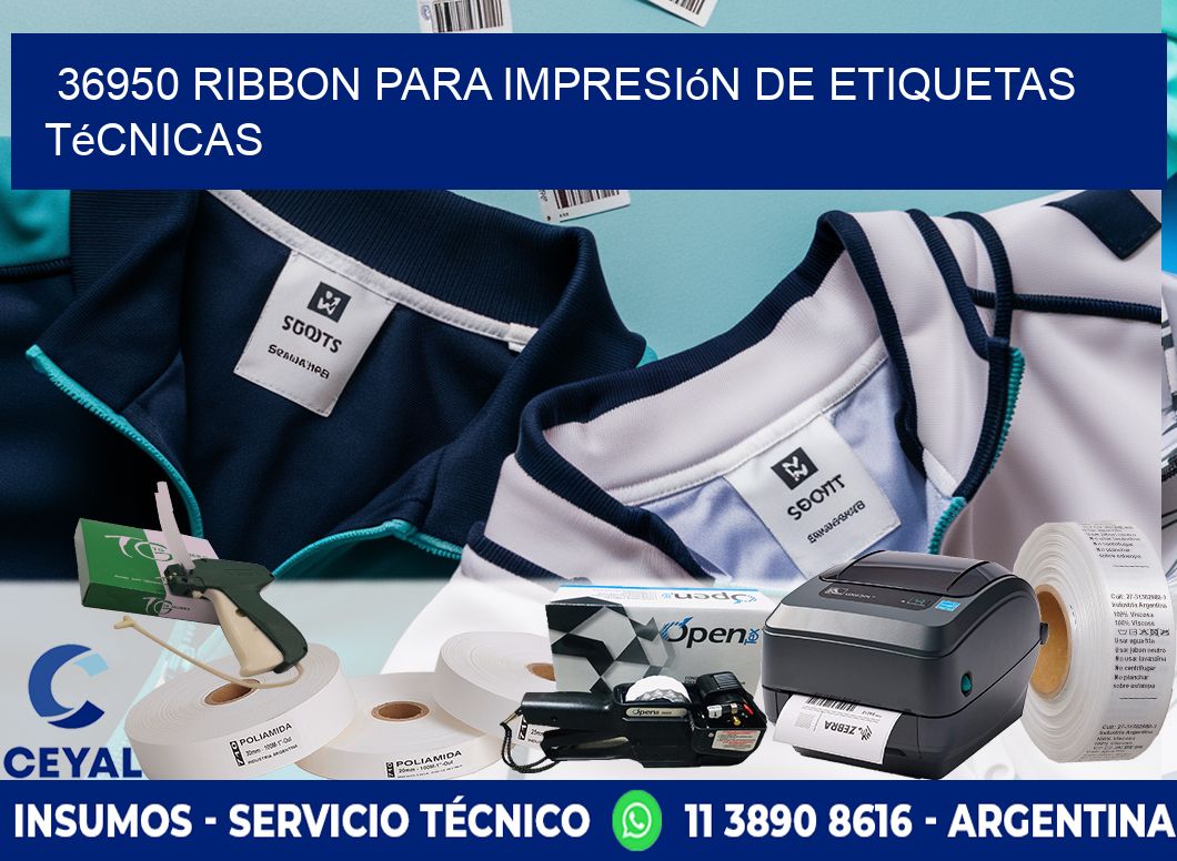 36950 ribbon para impresión de etiquetas técnicas