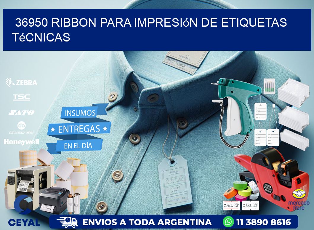 36950 ribbon para impresión de etiquetas técnicas