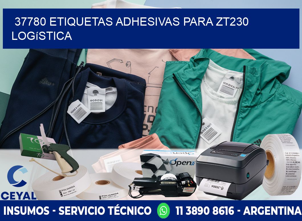 37780 etiquetas adhesivas para zt230 logística