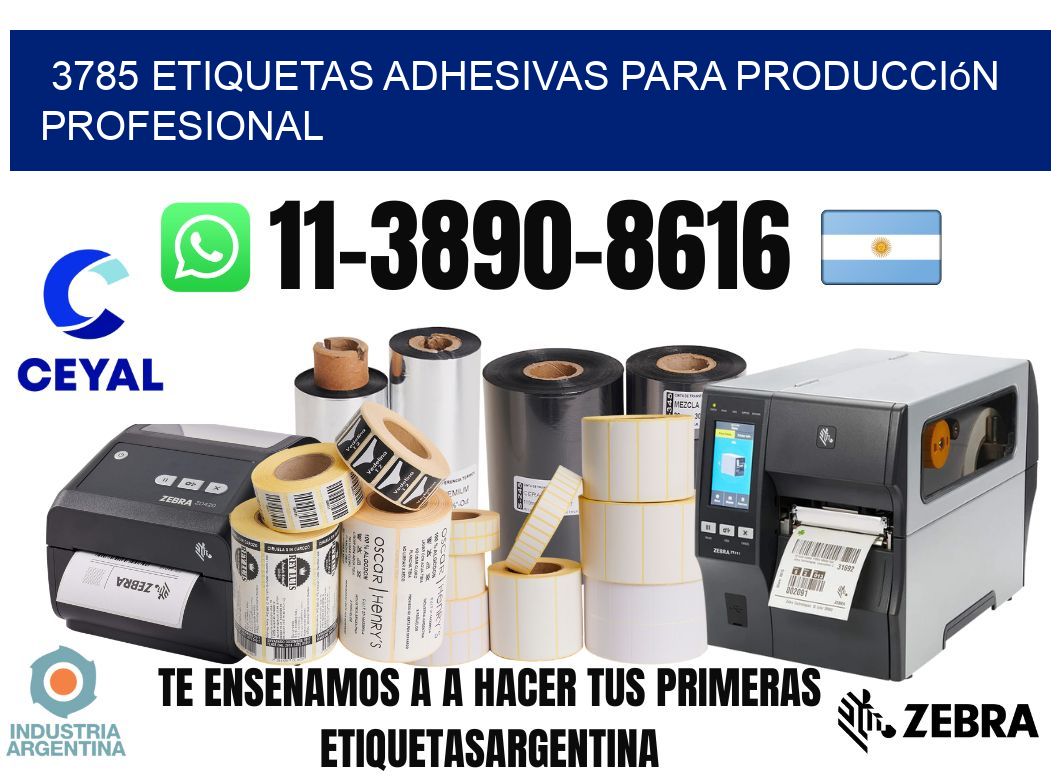 3785 Etiquetas adhesivas para producción profesional