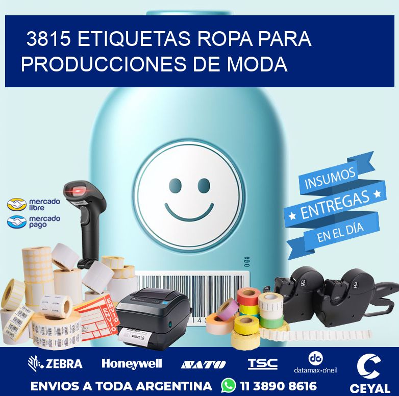 3815 Etiquetas ropa para producciones de moda