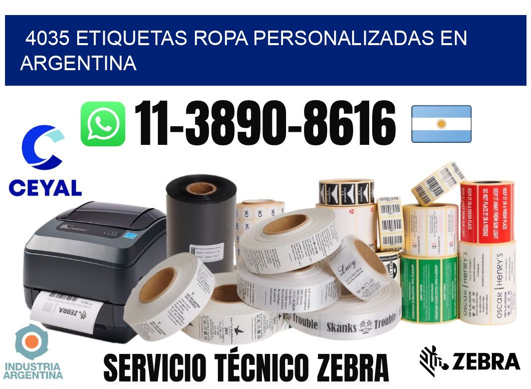 4035 Etiquetas ropa personalizadas en Argentina