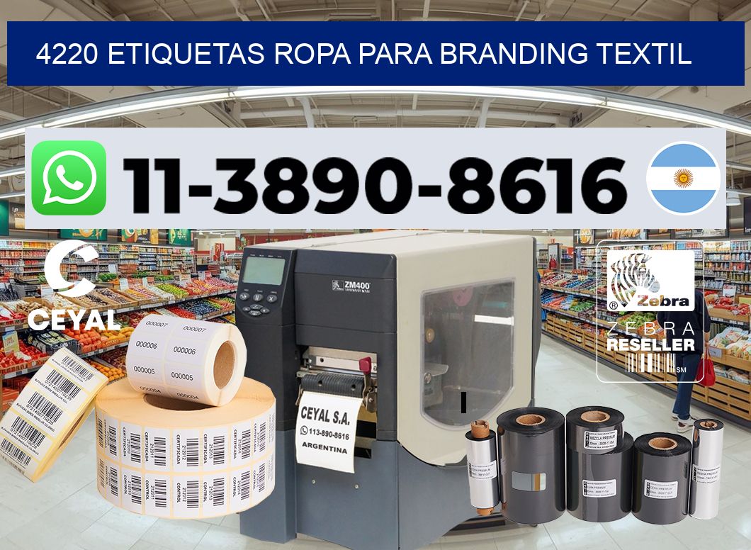 4220 Etiquetas ropa para branding textil