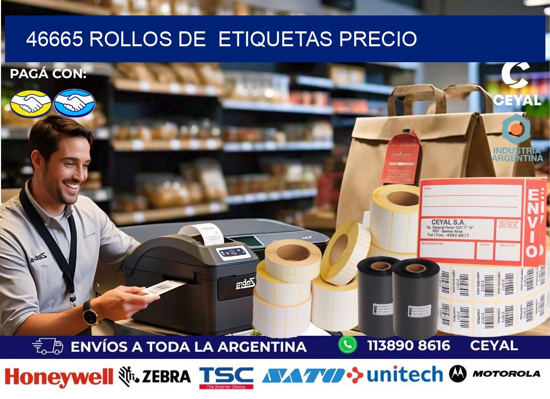 46665 rollos de etiquetas precio