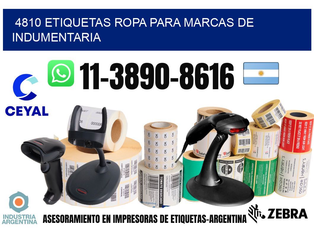 4810 Etiquetas ropa para marcas de indumentaria