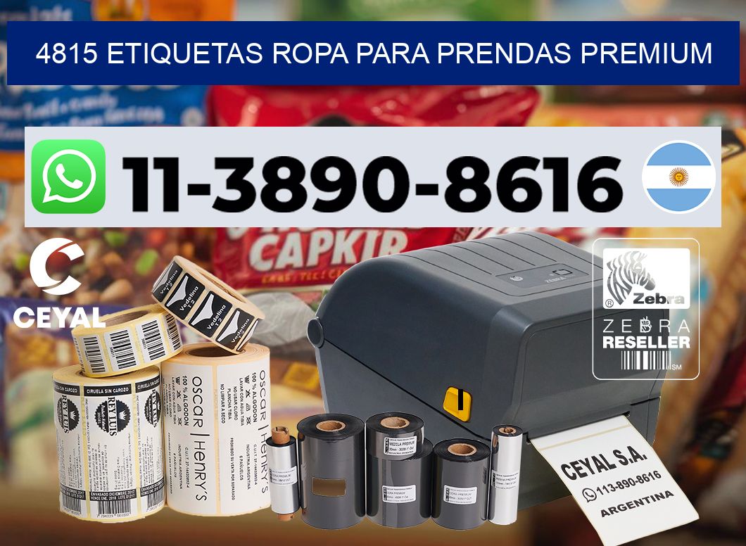 4815 Etiquetas ropa para prendas premium