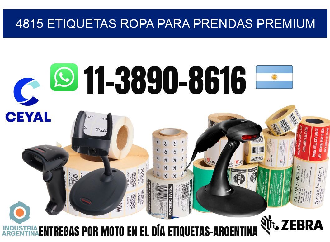 4815 Etiquetas ropa para prendas premium