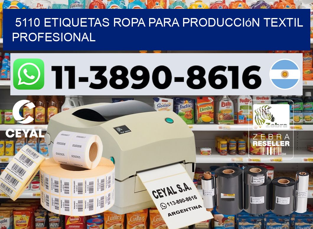 5110 Etiquetas ropa para producción textil profesional