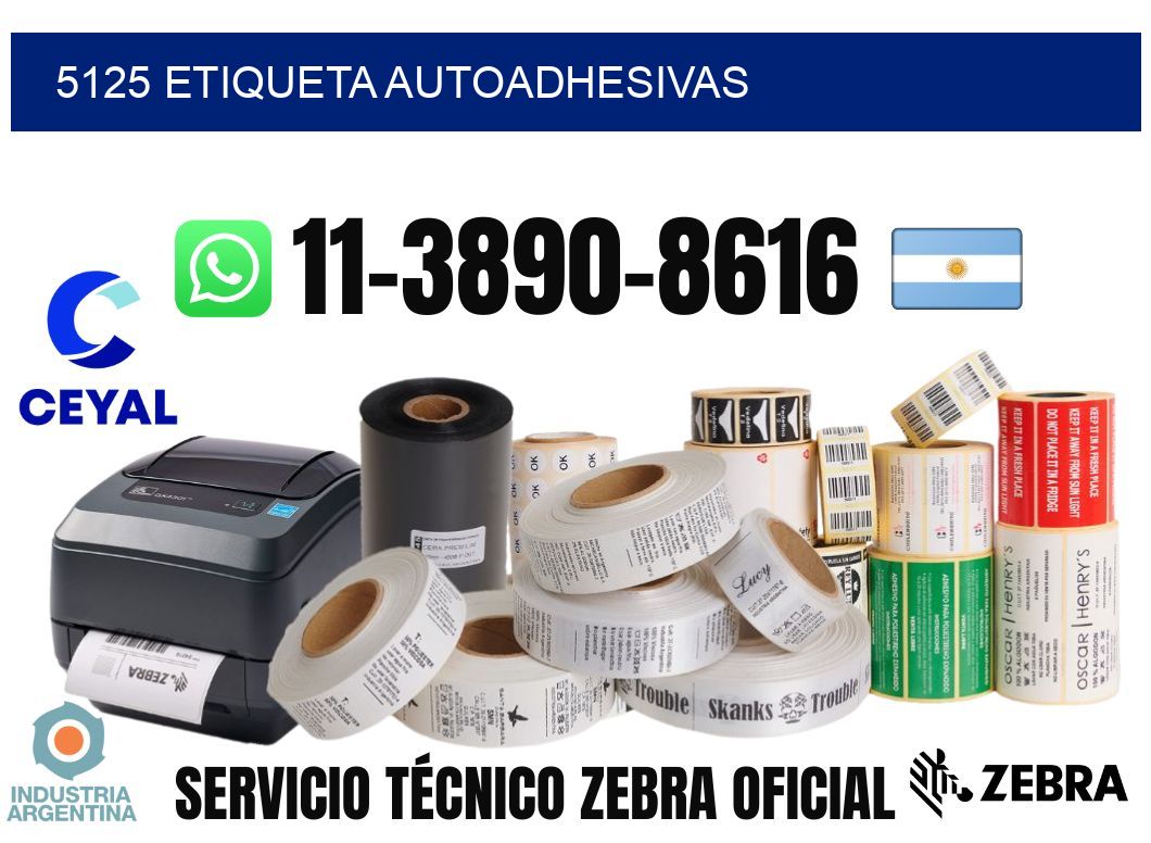 5125 etiqueta autoadhesivas
